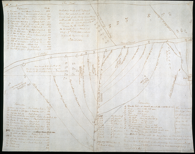 a hand drawn map showing land divisions around Red Deer