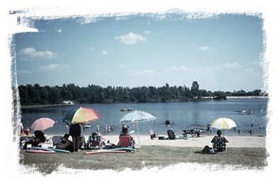 The beach at St. Malo Provincial Park