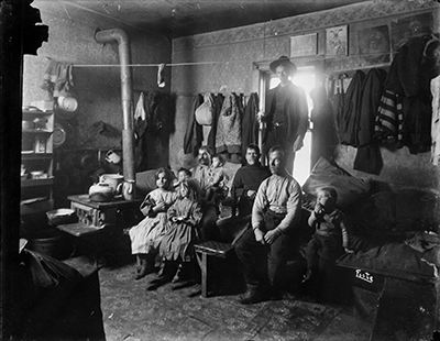 Interior of a  slum home